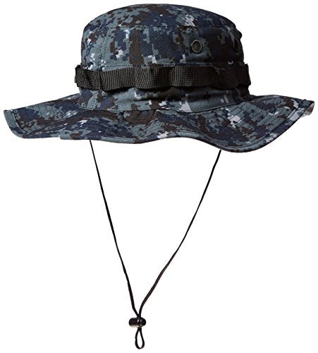Tru-Spec mens Wide Brim Boonie tru 100 cttn r/s w/ loops, Midnight Digital, 7.75 US