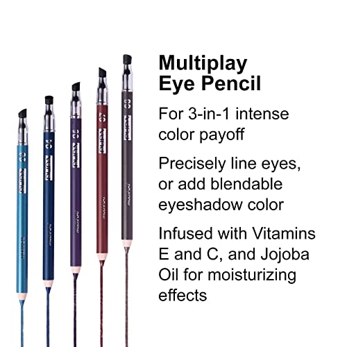 Pupa Milano Multiplay Eye Pencil - Use As Eyeliner Or Eyeshadow - Perfectly Lines The Eyes - For An Intense Look And Perfectly Blendable Pure Color - Soft And Smooth - Wasabi Green - 0.04 Oz