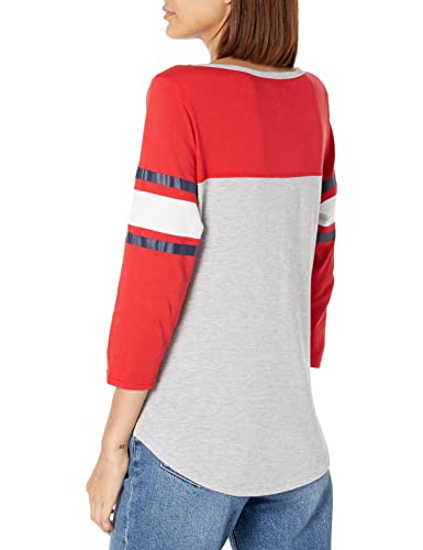 Large Ultra Game NBA Washington Wizards Womens T-Shirt Raglan Baseball 3/4 Long Sleeve Tee Shirt, Team Color