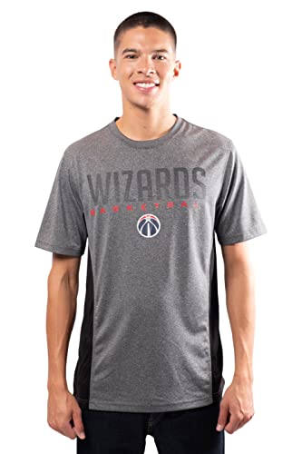 Ultra Game NBA Washington Wizards Mens Active Tee Shirt, Charcoal Heather, X-Large