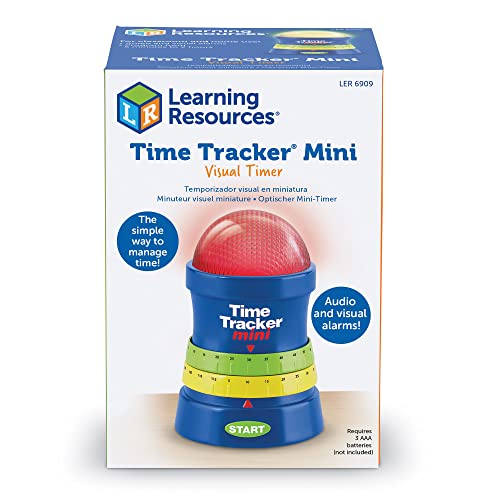 Learning Resources Time Tracker Mini Visual Timer, Classroom Timer, Hand Washing Timer, Auditory and Visual Cue, Ages 3+