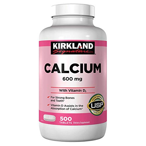Kirkland Signature, Calcium 600 mg + D3 500 Count WbrXT (Pack of 3)