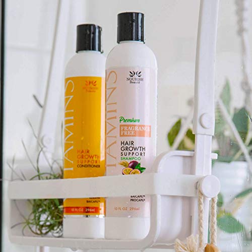 Nourish Beaute Vitamins Premium Shampoo for Hair Loss to Promote Hair Regrowth, Volume and Thickening with Biotin, DHT Blockers and Antioxidants for Men and Women 10 Ounces, Fragrance Free, 1 Count