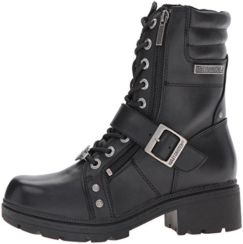 HARLEY-DAVIDSON FOOTWEAR Women's Talley Ridge Motorcycle Boot, Black, 5.5 M US