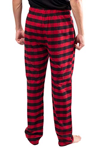 Ultra Game NBA Miami Heat Mens Sleepwear Super Soft Flannel Pajama Loungewear Pants, Team Color, X-Large