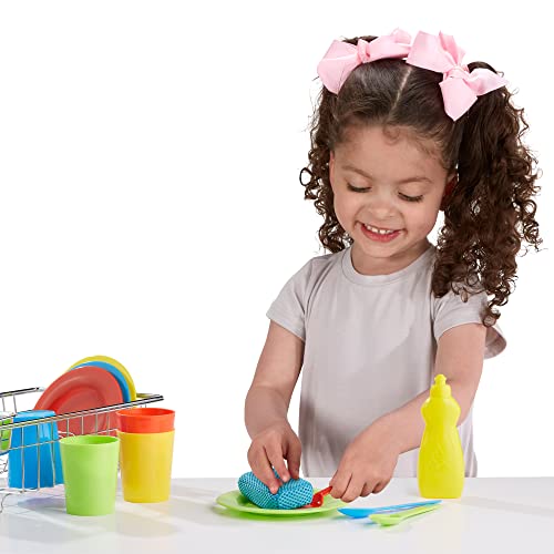 Melissa and Doug Let's Play House Wash and Dry Dish Set (24 pcs)