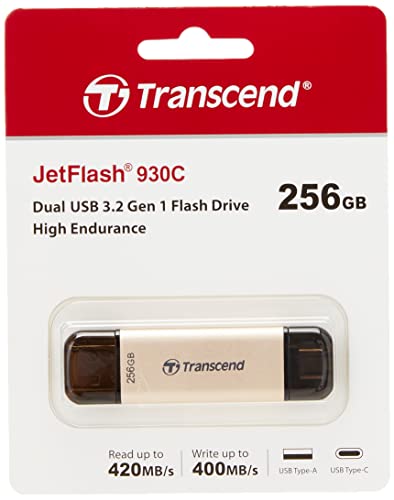 Transcend 256GB JetFlash 930C USB 3.2 Gen 1 Flash Drive TS256GJF930C