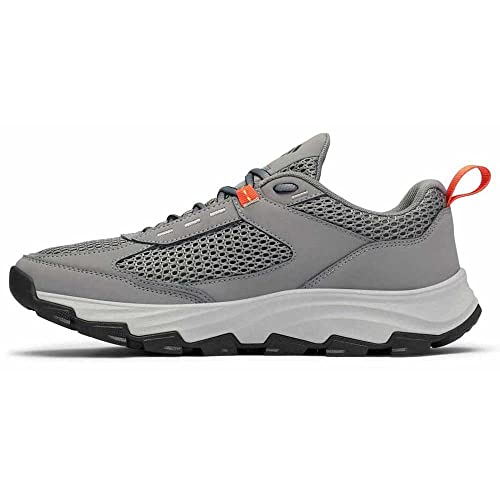 Columbia Men's Hatana Breathe Hiking Shoe, Titanium Grey Steel/Red Quartz, 11