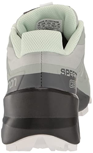 Salomon Speedcross 5 Trail Running Shoes for Women, Wrought Iron/Spray/White, 7.5