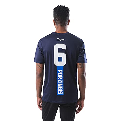 Ultra Game NBA Dallas Mavericks - Kristaps Porzingis Mens Active Tee Shirt, Team Color, Small