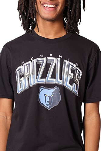 Ultra Game -NBA Memphis Grizzlies Mens Arched Plexi Short Sleeve Tee Shirt, Black, Large