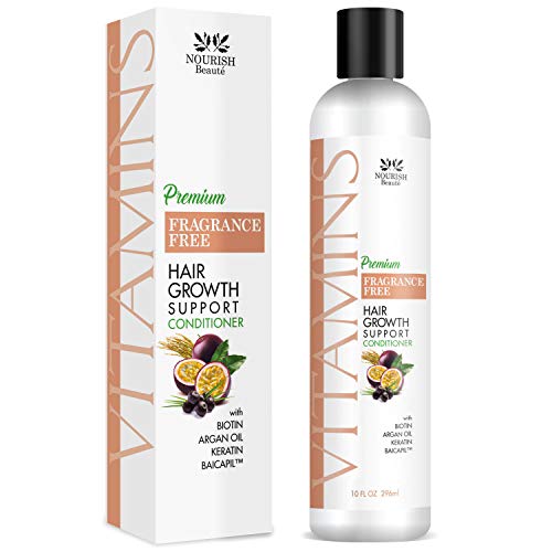 Nourish Beaute Vitamins Premium Conditioner for Hair Loss to Promote Hair Regrowth, Fragrance Free, 10 Ounce