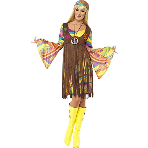 Smiffys - 35531 - 1960 Groovy Lady Fancy Dress Costume - Size - Medium - US Size 10 / 12