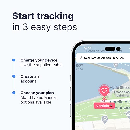 Spytec GPS GL300 GPS Tracker for Vehicles, Cars, Trucks, Equipment and Asset Tracker for Business, Fleets, Loved Ones and Unlimited Real-Time Tracking with App - Powered by Hapn