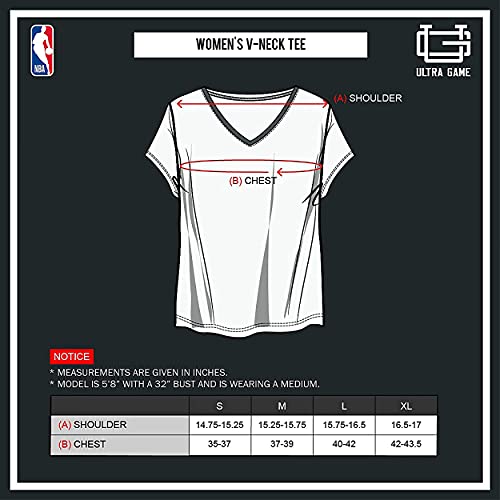 Ultra Game -NBA Toronto Raptors Womens Box Out Varsity Stripe Tee Shirt, Team Color, X-Large
