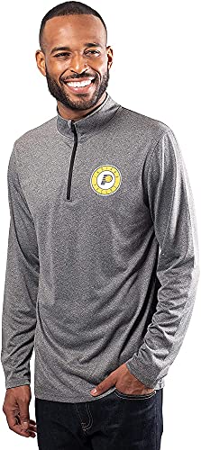 Ultra Game NBA Men's Quarter Zip Long Sleeve Pullover T-Shirt