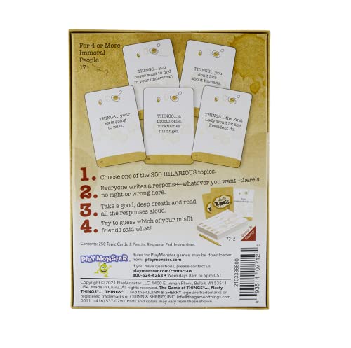 Nasty Things. — Adult Party Game — You Won't Believe The Things. You'll Hear!