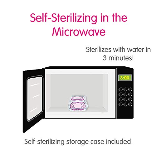 MAM Night Pacifiers 0-6 Months, Best for Breastfed Babies, Glow in the Dark, Baby Boy, 2 Count