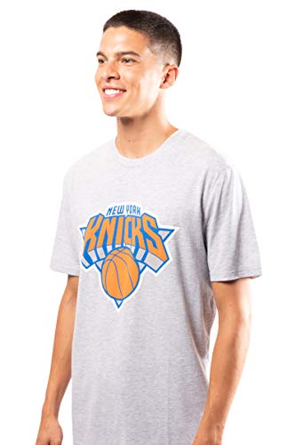 Ultra Game NBA New York Knicks Mens 2 Piece Super Soft Tee Shirt and Lounge Pants Set, Black, Medium