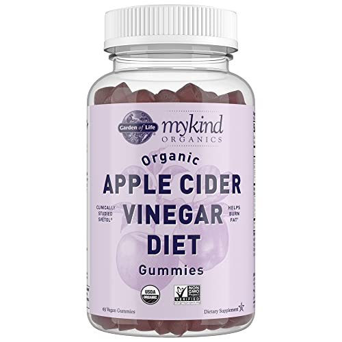 Garden of Life Apple Cider Vinegar Diet Gummies mykind Organics - Organic ACV Gummy Vitamins with Svetol Green Coffee Bean Extract to Burn Fat - 63 Vegan Non-GMO Gummies for Weight Loss and Detox