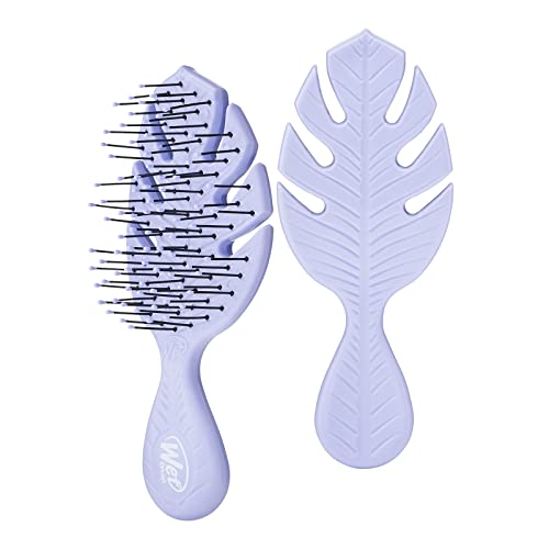 Wet Brush Go Green Mini Detangler, Purple - Detangling Travel Hair Brush - Ultra-Soft IntelliFlex Bristles Glide Through Tangles and Gently Loosens Knots While Minimizing Pain, Split Ends and Breakage