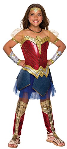 Rubie's Costume Girls Justice League Premium Wonder Costume, Large, Multicolor