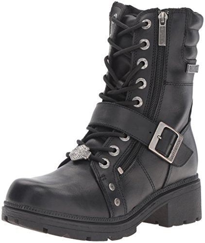 HARLEY-DAVIDSON FOOTWEAR Women's Talley Ridge Motorcycle Boot, Black, 5.5 M US