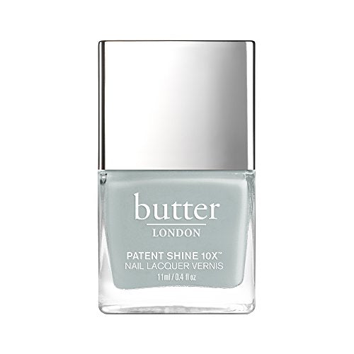 butter LONDON Patent Shine 10X Nail Lacquer, Gel-Like Finish, Chip-Resistant Formula, 10-Free Formula, Cruelty-Free, Polymer Technology, London Fog