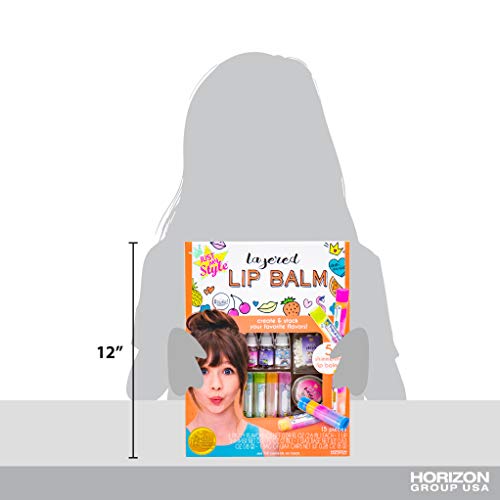 Just My Style Layered Lip Balm by Horizon Group USA, DIY 5 Shimmering Lip Balms, Mix Fruity Flavors To Make Your Own Unique Lip Balm. Strawberry, Tropical Fruit and Very Berry