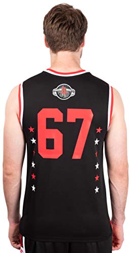 Ultra Game NBA Houston Rockets Mens Jersey Sleeveless Muscle T-Shirt, Black, Large