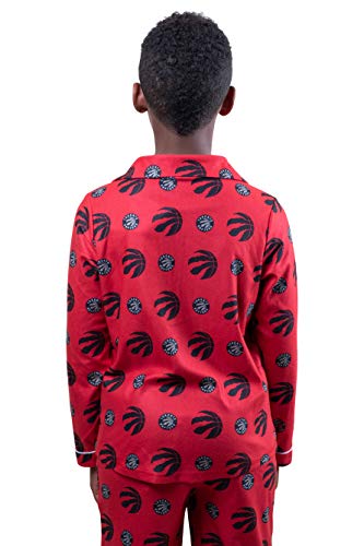 Ultra Game NBA Toronto Raptors Youth 2 Piece Soft Tee Shirt and Lounge Pants Sleepwear Loungewear Pajama Set, Team Color, 10/12