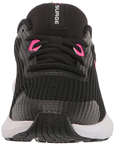 Under Armour Women's Surge 3 Running Shoe, (004) Black/Black/Rebel Pink, 7.5