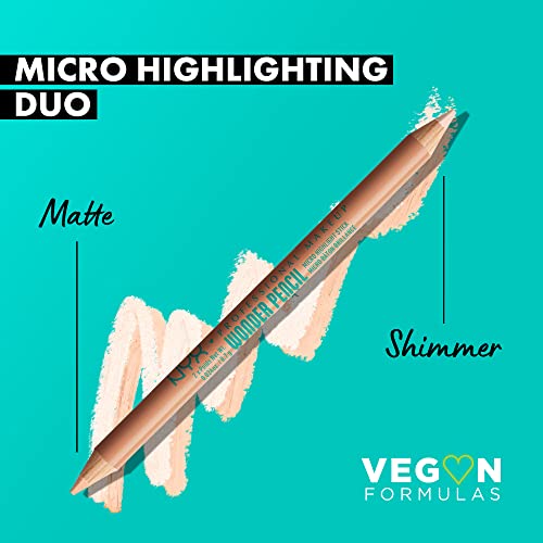 NYX PROFESSIONAL MAKEUP Wonder Pencil, Multi-Use Micro Highlighter and Concealer Stick - Light