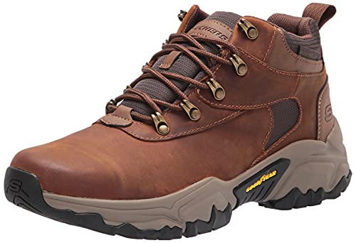 Skechers USA Men's Men's 204484 Ankle Boot, Dark Brown, 10.5