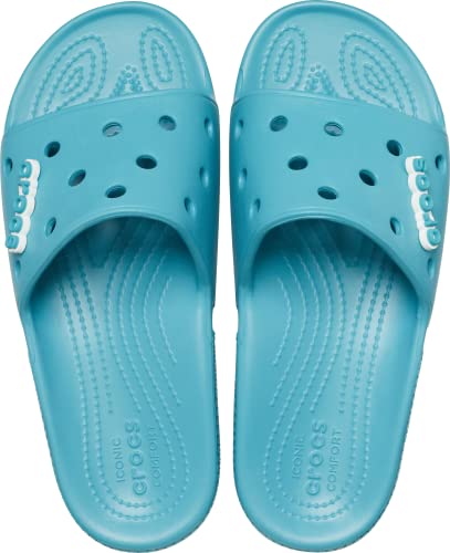 Crocs Unisex Classic Slide Sandals, Turq Tonic, 13 Men/15 Women