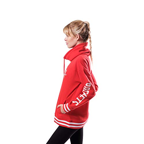 Ultra Game NBA Houston Rockets Womens Quarter Zip Fleece Pullover Sweatshirt with Zipper, Team Color, X-Large