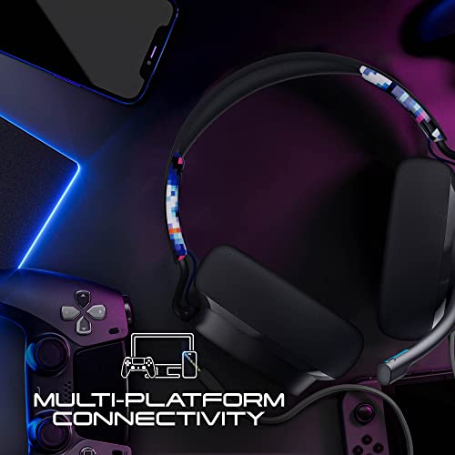 Skullcandy SLYR Pro Wired Over-Ear Gaming Headset/Soft Earpads/Clear Voice Smart Mic/Works with Playstation, PS5, Xbox, Xbox Series X, Nintendo Switch, Mobile, VR, and PC/Kids or Adult - Blue