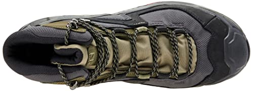 Salomon Quest Element Gore-TEX Hiking Boots for Men, Black/Deep Lichen Green/Olive Night, 10.5