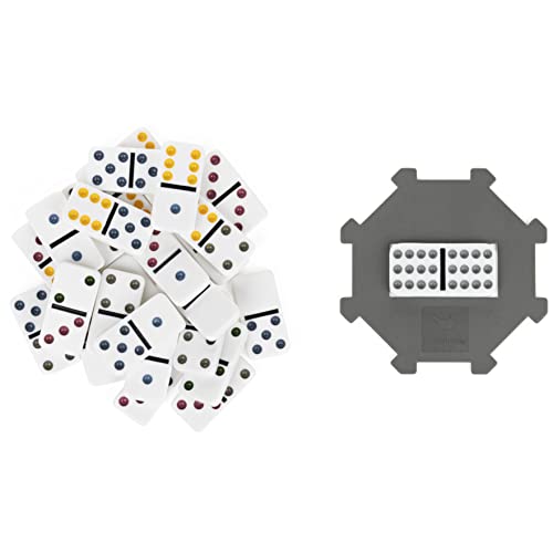 Spin Master Games Double Twelve Dominoes Set in Storage Tin, for Families and Kids Ages 8 and Up