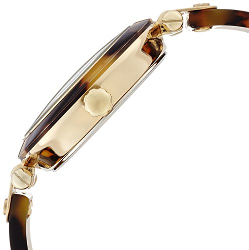 Anne Klein Women's Gold-Tone and Tortoise Brown Resin Bracelet Watch, 10/9652CHTO