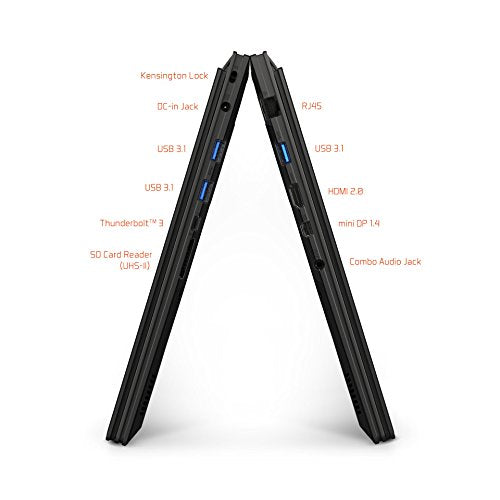 GIGABYTE Aero 15W v8-BK4 15' Ultra Slim Gaming Laptop 144Hz FHD X-Rite i7-8750H, GeForce GTX 1060, 16G RAM, 512GB SSD, Metal Chassis, RGB Keyboard