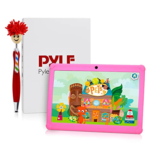Pyle 10.1” Kids Tablet w/Stylus Pen - 10.1-Inch Tablet w/ 1080p HD Display, Dual Camera, WiFi Compatibility, Quad-Core Processor, 1GB RAM, 8GB Storage, Kid-Proof Cover : Electronics