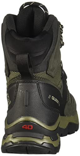 Salomon Quest 4 Gore-TEX Hiking Boots for Men, Olive Night/Peat/Safari, 10