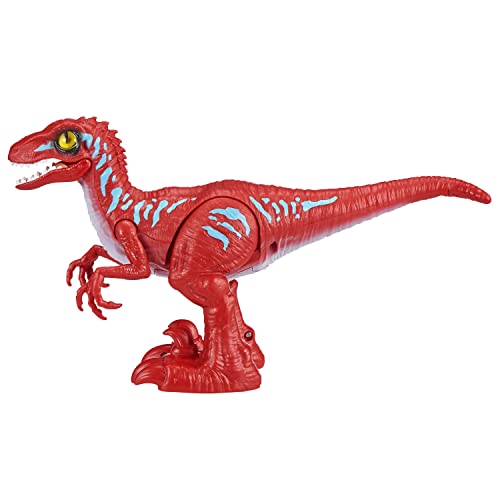 Robo Alive Rampaging Raptor (Red) by ZURU Dinosaur Toy with Realistic Dinosaur Movement That Bites and Chomps with Slime in Dino Egg, Robotic Pets for Boys and Kids (Red)