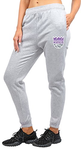 Ultra Game NBA Sacramento Kings Relax Fit Jogger, Heather Gray, Medium
