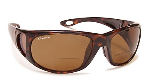 Coyote Eyewear Polarized Bifocal Reader Sunglass, Tortoise/Brown, 2