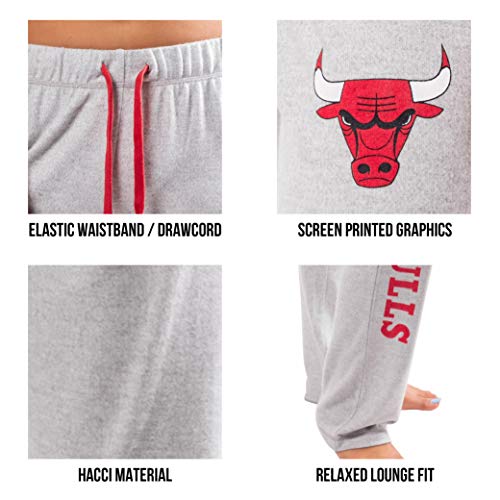 Ultra Game NBA Oklahoma City Thunder Womens Sleepwear Super Soft Hacci Pajama Loungewear Pants, Heather Gray, Small