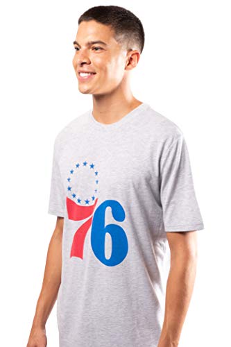 Ultra Game NBA Philadelphia 76ers Mens 2 Piece Super Soft Tee Shirt and Lounge Pants Set, Black, Medium