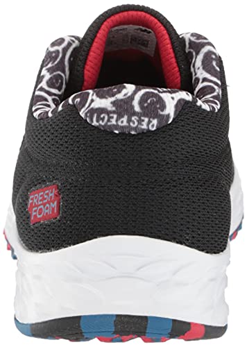 New Balance Kid's Fresh Foam Arishi V2 Lace-Up Running Shoe, Black/Oxygen Blue/Team Red, 4.5 M US Big Kid (8-12 Years)