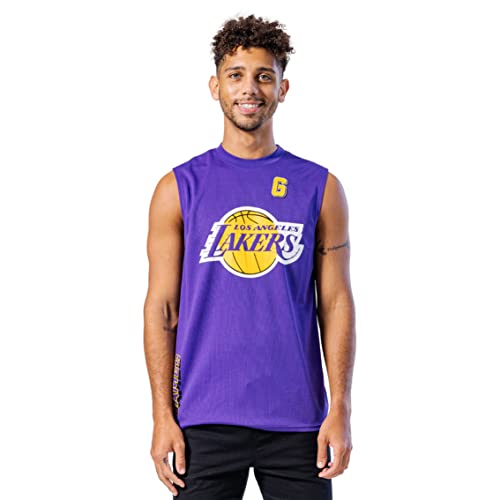Ultra Game NBA Los Angeles Lakers - Lebron James Mens Active Tank Top, Team Color, Small